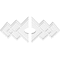 Ekena Millwork Zoe Architectural Grade PVC Ceiling Medallion, 20"W x 13 3/8"H x 3"ID x 6 1/4"C x 1"P, Two-Piece CMP20X13ZE2-03000 - alternate 2
